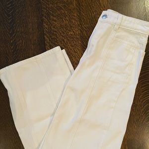 Mango white wide leg jeans